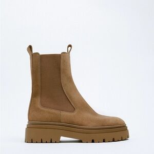 Zara Suede Lug Sole Boots